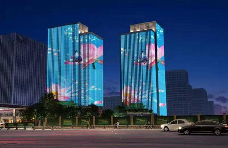 為什么戶外玻璃幕墻上會出現全彩動畫燈光效果？